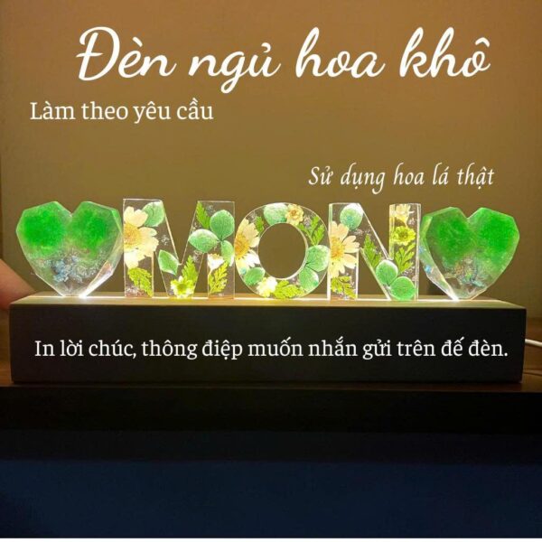 Den ngu hoa kho mau xanh la mang den su tuoi moi thien nhien