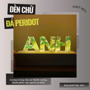 ĐÈN CHỮ HOA KHÔ VIP ĐÁ PERIDOT
