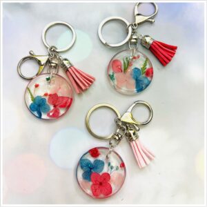 MÓC KHÓA DECOR RESIN HOA KHÔ HANDMADE MẪU 2