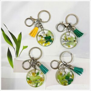 MÓC KHÓA DECOR RESIN HOA KHÔ HANDMADE MẪU 5