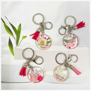 MÓC KHÓA DECOR RESIN HOA KHÔ HANDMADE MẪU 6