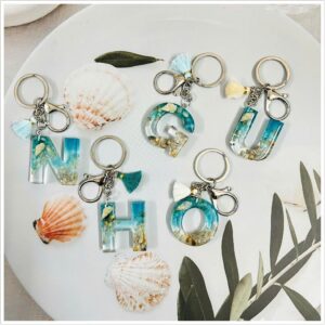 MÓC KHÓA CHỮ HOA KHÔ HANDMADE MẪU 11