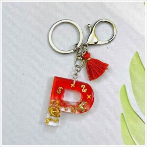 MÓC KHÓA CHỮ HOA KHÔ HANDMADE MẪU 14