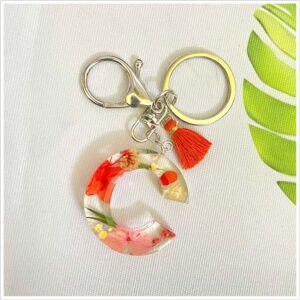 MÓC KHÓA CHỮ HOA KHÔ HANDMADE MẪU 16