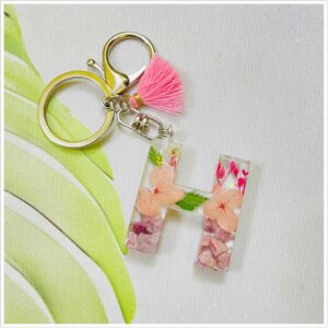 MÓC KHÓA CHỮ HOA KHÔ HANDMADE MẪU 17