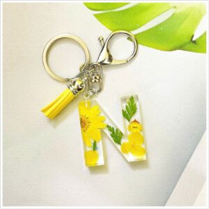 MÓC KHÓA CHỮ HOA KHÔ HANDMADE MẪU 20