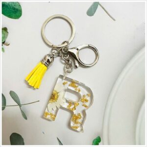 MÓC KHÓA CHỮ HOA KHÔ HANDMADE MẪU 21