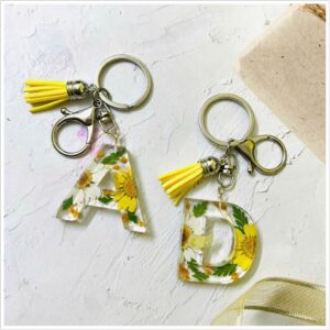 MÓC KHÓA CHỮ HOA KHÔ HANDMADE MẪU 22