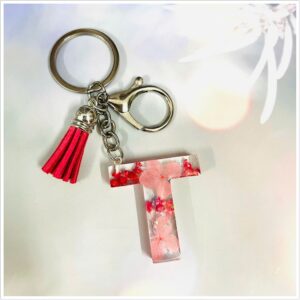 MÓC KHÓA CHỮ HOA KHÔ HANDMADE MẪU 5