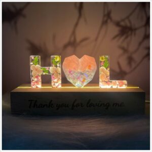 Đèn Chữ Hoa Khô Trái Tim Tình Yêu Mẫu 08