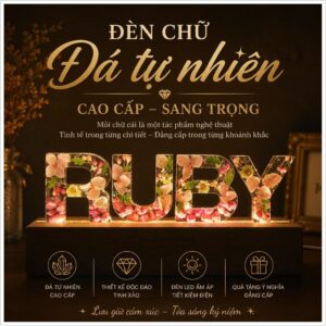 Đèn Chữ Cao Cấp Mix Đá